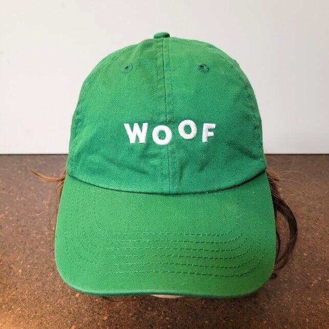 Woof Green Hat Cap Strap Back Mens